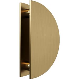 Half-Round Pull Handle, Double-Sided Heavy-Duty Aluminum Push-Pull Handle, Commercial-Grade Glass Door Handle, Barn Door Handle, for Wooden Doors(Gold, Dia 7.9in)