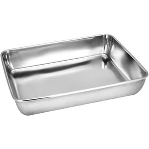 Sheet Pan,Cookie Sheet,Heavy Duty Stainless Steel Baking Toaster Oven Jelly Roll Deep Edge,Superior Mirror Finish, Dishwasher Safe (14.25x11.22x2.36 inches)