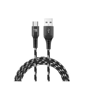 Nylon Braided USB A to USB C Charger Cable, Type C Charger Cable, Fast Charging Cord Compatible Samsung Galaxy S10 S9 S8 Plus, Note 9 8, A11 A20 A51, LG G6 G7 V30 V35, Moto Z2 Z3 (10FT-Back)