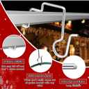 Tryly 100PCS Gutter Clips for Hanging Outdoor Lights, Gutter Guards Christmas Light Hooks Clips, Stainless Steel Gutter Hooks for Outdoor Halloween Christmas Lights (100)