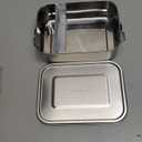 G.a HOMEFAVOR Stainless Steel Bento Lunch Box - Leak-Proof Metal Bento Box, Large Food Container with Lock Clips, Snack Container, Dishwasher Safe, 2 Compartments, 1200 ml/40 oz