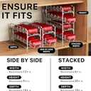 Simple Houseware Soda Can Organizer Stackable Rack Dispenser for Pantry/Refrigerator, 4 Pack, White