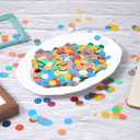 Metallic Foil Confetti 0.59 Inch Round Dots Table Confetti Multicolor Rainbow Glitter Paper for Fill Balloon Birthday Graduation Wedding Party Decorations, 100g/3.5 Oz