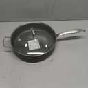 GreenPan Canterbury 5QT Saut Pan with Lid, Hard Anodized Healthy Ceramic Nonstick, PFAS-Free, Stainless Steel Handle, Metal Utensil Safe, Dishwasher Safe, Oven Safe, Black