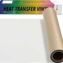 HTVRONT Heat Transfer Vinyl Champagne HTV Rolls - 12" x 15ft Champagne Gold Iron on Vinyl for All Cutting Machines, White HTV Vinyl for Shirts - Easy to Cut & Weed for Heat Vinyl Design
