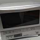 Panasonic FlashXpress Toaster Oven Countertop, 4-Slice Small Toaster Oven Compact Size with Double Infrared Heating, 6 Auto Cook Options and Precise Temperature Control, 1300W - NB-G110P (Silver), 12"d X 13"w X 10.25"h