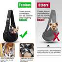 Tomkas Small Dog Sling Carrier - Classic Pocket & Classic Strap - Wrap Carrier - for 3-10 lbs Pets(Black)