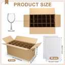 AmazingSpark 5 Sets Glass Packing Kit for Glasses and Stemware Includes Kitchen Moving Boxes Cell Divider Unit Foam Pouches Glass Packing Boxes for Moving Glasses Wine Dish(24 x 12 x 11 Inch)