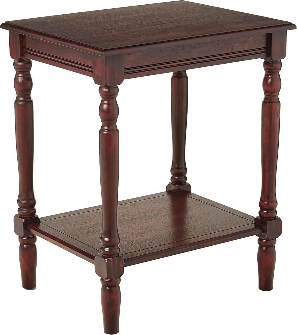 Decor Therapy Simplify End Table with Shelf, Espresso