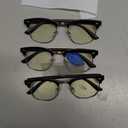 racico Blue Light Glasses for Men & Women - Mixed Material + Metal Frames with UV Protection Coating (A6 Bright Black/Mattle Black/All Bright Black)