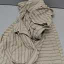 Mnml Men's Cropped Boxy Striped S/S Shirt - Khaki, M