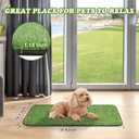 Artificial Grass Mat, Dog Grass Pee Pads, Fake Grass Pad for Pets Potty Training, Soft Grass Rug, Grass Doormat with Drainage Holes, Pet Turf for Indoor Outdoor Use, Washable(15.7''*31.5'')
