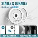 TAILI Shower Caddy Suction Cup 2 Pack with Hooks & Soap Holder, Heavy Duty Shower Organizer for Bathroom, No Drilling Bathroom Organizer with Large Capacity, Metal Storage Holder-White