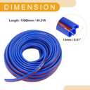 1 Pcs 49.21ft 15000mm Universal Car Door Edge Protective Sealing Strip - Car B-Type Door Scratch Protection Guards Anti-Scratch Collision - TPE Blue