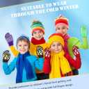 15 Pairs Kids Anti-Skid Gloves Winter Full Fingers Gloves Camouflage Knit Glove Stretch Warm Glove with Grips for Boys Girls Winter Sports Activities