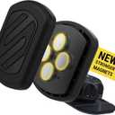 Scosche Magnetic Phone Holder for Car Dashboard with Extra Strong Magnet, Thick Metal Plate & 360 Rotation, Secure Cell Phone Car Mount for Large Phones Compatible with iPhone, Samsung, Not MagSafe (1 Pack)