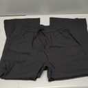 Women Flowy Pants Drawstring Waist Wide Leg Palazzo Beach Pants Loose Fit with Pockets (Medium Short, Black)