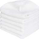 MaopaoBeauty Washcloth Set for Bathroom - Quick Drying - Ultra Soft Microfiber Absorbent Towel for Bath Fitness, Gym, Shower, Hotel, and Spa - 13x13 Inch | Set of 6, White