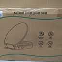 Raised Bidet Toilet Seat Elongated 18.5" Soft Close, Dual Self-Cleaning Nozzles, Quick Release & Connect, Sturdy PP, Won't Loosen, Ideal for Seniors, Elderly & Limited Mobility, White