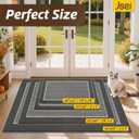 JSEI Dirt Trapper Door Mat 36"x60", Non-Slip Doormat,Dark Grey