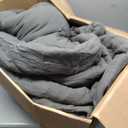 HOMBYS Oversized Muslin Blanket, 100% Cotton Extra Large Soft Throw Blankets for Couch Bed, 116x85inch All Season Soft Lightweight Pre-Washed Blanket, Grey