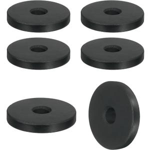Uxcell 6Pcs Thick Rubber Spacer, 2 Inch OD x 1/2 Inch ID x 3/8 Inch Thickness Round Rubber Bushings Anti Vibration Flat Spacer Washers for Home Industrial Machinery