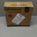 12 Inch Microwave Splatter Cover, Upgraded Microwave Cover for Food with Water Steamer, Integrated Handle, Splatter Guard, Cookware Lid, House Warming Gifts New Home, Grey