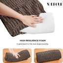 WdFour Headrest Memory Foam Pillow, Support Cushions for Neck, Back or Leg for Sofas, Recliners, Office Chairs, Massage Chairs for Neck Pain Relief and Cervical Support. (Brown, 13" Wx5.5 Lx3 D, 1PC)