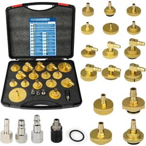 20PCS Brake Bleeder Adapter Kit Master Cylinder Bleeder Kit with Quick Connector, Durable & Well-sealed Brake Pressure Bleeder Kit Compatible with Honda Toyota VW Ford