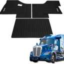 Floor Mats Fit for Kenworth T680 T880 W990S or Peterbilt 579 567 Trucks, Floor Rubber Mats for All-Weather Non-Slip Black (3PCs)