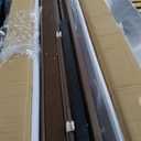 32X80in Accordion Door Interior,PVC Sliding Folding Doors with Lock,Divider Door with Hardware,Brown Waterproof