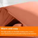 TAIMIT Burnt Orange King Comforter Set - 7 Pieces, Bed in a Bag Bedding Sets with All Season Soft Quilted Warm Fluffy Comforter,Flat Sheet,Fitted Sheet,2 Pillow Shams,2 Pillowcases