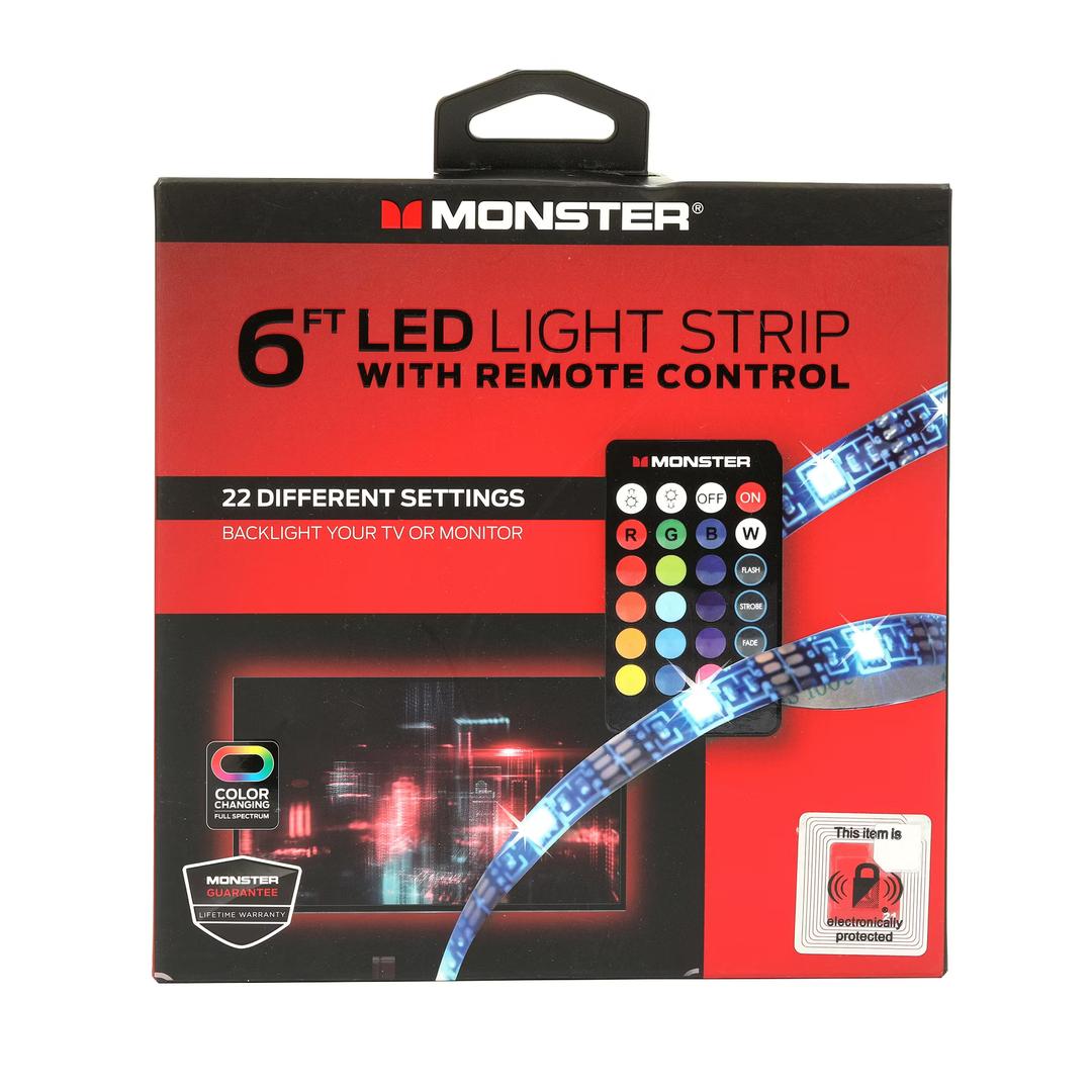 Monster 6ft Led Light Strip With Remote Control