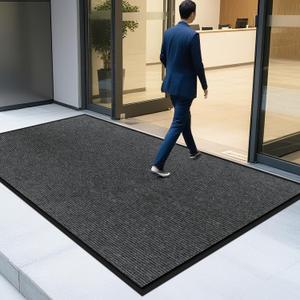 4' X 6' Durable Front Door Mat Indoor Outdoor Entrance, Commercial Door Floor Mat Heavy Duty Non-Slip Backing Entryway Doormats, Outdoor Mats for Home Entrance & Commercial High Traffic Area