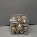 Christmas Ball Ornaments Champagne Christmas Tree Decorations with Hang Rope-36pcs Shatterproof Christmas Ornaments Set with 6 Styles in 3 Sizes(Small Medium Large)