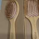 3PCS Bamboo Hair Brush Set,Natural Wooden Brush for Women, madam, Paddle Detangling Brush for Dry/Curly/Thick/Thin/Straight Hair