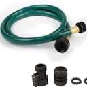 Garden Hose No Leaking for Watering: No Kink and Lightweight - 1/2" Water Hoses 3 FT with Fittings for Outdoor and Yard (Green)