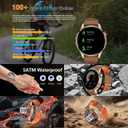 Smart Watch for Men Built-in GPS with Map(Answer/Make Call/Text), 1.46" AI Smartwatch for Android Phones/iPhone, 100+ Sport Mode Fitness Tracker with Health/Sleep Monitor, Compass/Barometer(2 Straps)