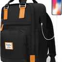 Laptop Backpack for Men & Women 15.6",School Backpack Schoolbag for Teens Boys and Girls,Knapsack for College,Travel,Business,Work,Office,University (Black)