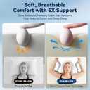 Sleep Apnea Pillow with Neck Pain & Snoring Relief -Orthopedic Cervical Pillow, Ergonomic Contour Memory Foam for Side, Back,Stomach Sleepers, Medium Firm Support