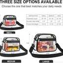 Clear Bag for Stadium Events Clear Sports Fan Handbags Purses with Adjustbale Strap for Concerts Festivals Game Day