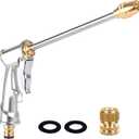 Hose Sprayer Nozzle Heavy Duty, High Pressure Hose Nozzle Water Adjustable Spray Gun Metal Brass Hose Attachment for Washing car, Cleaning, Watering Plants, lawn, Outdoor Gardening
