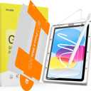 SPARIN 2 Pack Paper Glass Screen Protector for iPad A16 11th/10th Generation (11/10.9 2025/2022),Tempered Glass with Easy Alignment Tool, Matte Anti-Glare, Write Like on Paper, Apple Pencil Support