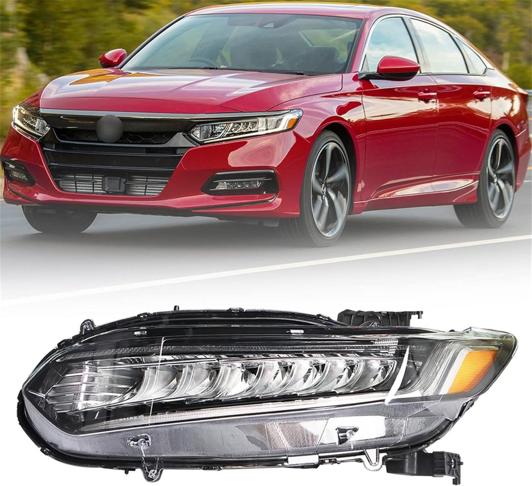 labwork Headlight Assembly Replacement for Honda Accord 2018-2021 Headlight Headlamp LH Set Driver Side