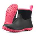 HISEA Women's Rubber Boots Waterproof, Ankle Rain Boots Insulated Neoprene Mud Boots, Anti-Slip Outdoor Work Shoes for Hunting Gardening Farming Yard Working, Size 9