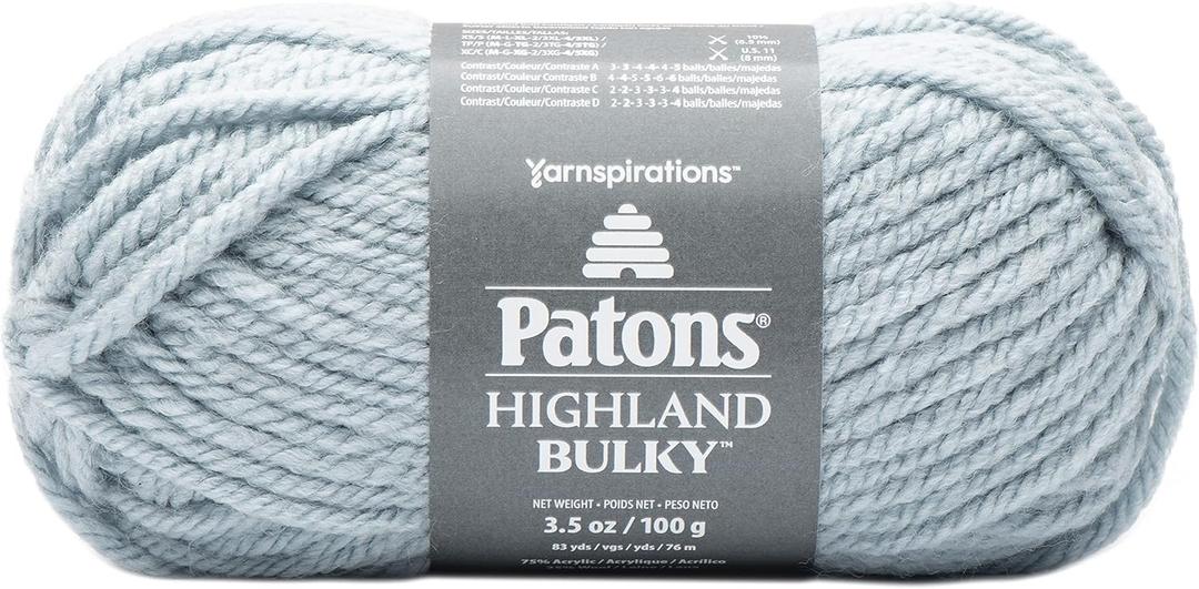 Patons Highland Bulky Solids Yarn, Harbor