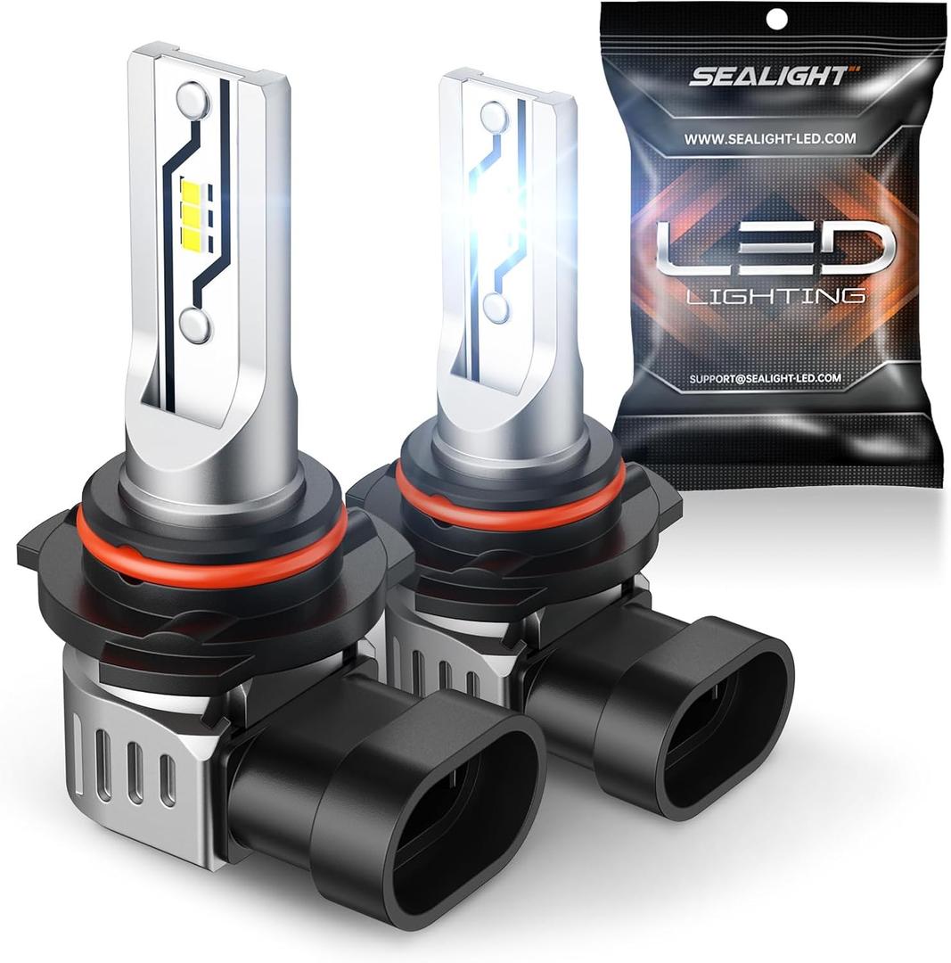 SEALIGHT H10 LED Fog Light Bulbs or DRL, 12000LM 9140 9145 Fog Lights LED Bulbs 600% Brightness Upgrade, 1:1 Size 100% Successful Installation for Trucks Cars, Interior Lighting, Pack of 2 (White)