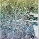 Trademark Fine Art Dublin Ireland City Map IV by Michael Tompsett, 14x19-Inch-Inch