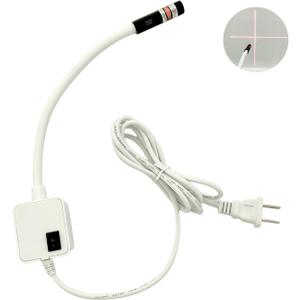 Magnetic Quilting Light for Sewing Machine  Red Crosshair Laser Guide for Straight Stitching, Hands-Free Precision Seam Tool with Flexible Gooseneck, Plug-in Power for Consistent Brightness