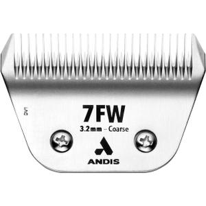Andis 561465 ceramicEDGE Detachable Wide Blade #7FW  Carbon Steel Pet Clipper Blade, Coarse Tooth, Professional Grooming Performance (7FW (3.2mm))